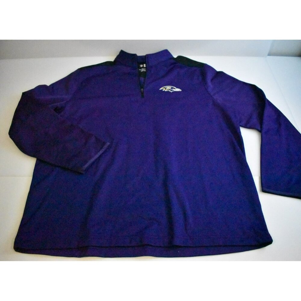 NFL Team Apparel Baltimore Ravens Windbreaker Jacket 1/4 Zip Pullover Mens XXL